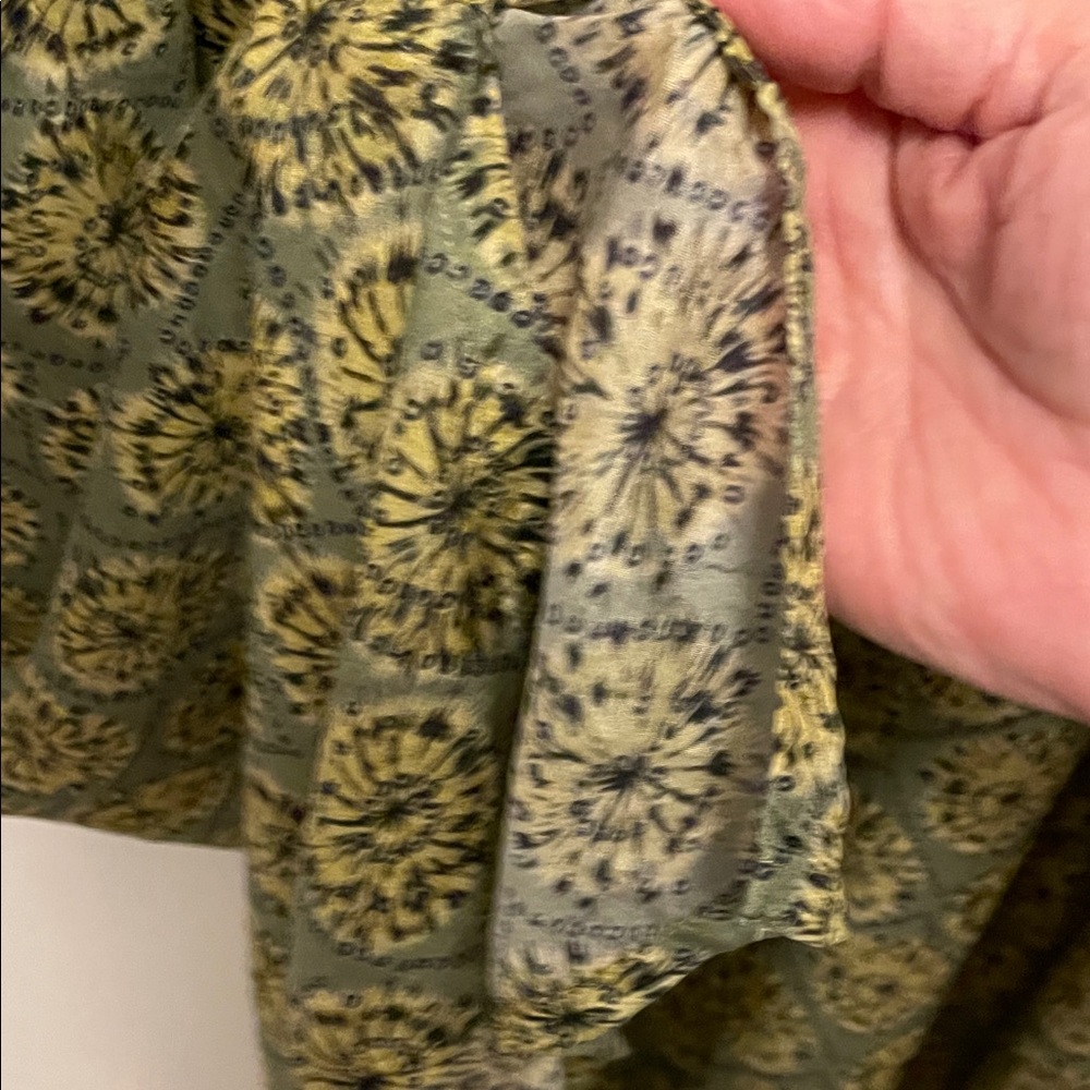 Jayshree Dalal Green Patterned Kafton Size XL - Picture 9 of 9